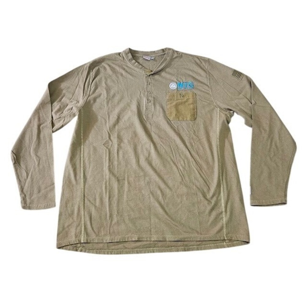 Tyndale Henley Men 2XL FR Cat2 Arc Rated Flame Resistant USA Flag Lineman